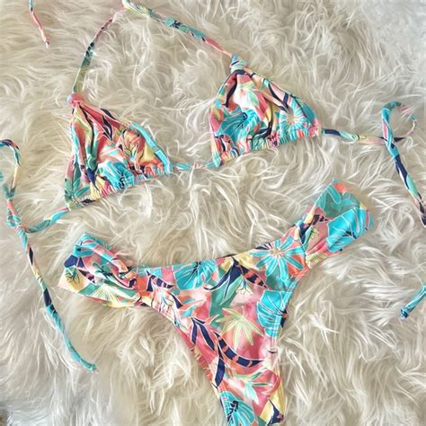 Agua Bendita Swim Lycra Brazilian Bikini Vix Agua Bendita Onde Mar Mare Blu Beach Bunny