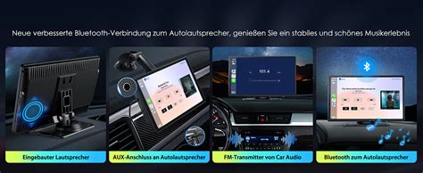 Wireless Carplay Android Auto Tragbares Autoradio Bluetooth Zoll