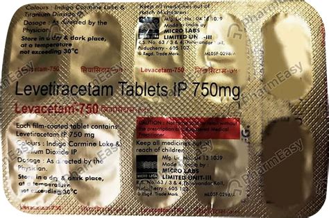 Levacetam 750 Mg Tablet 10 Uses Side Effects Price And Dosage