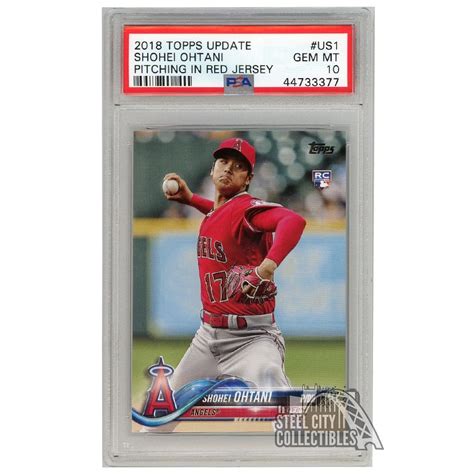 Shohei Ohtani 2018 Topps Update Pitching Rookie Card US1 PSA 10