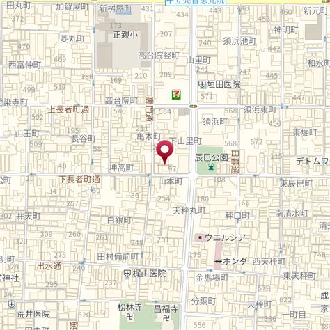 京都府京都市上京区下長者町通智恵光院西入山本町93 の地図 Mapfan