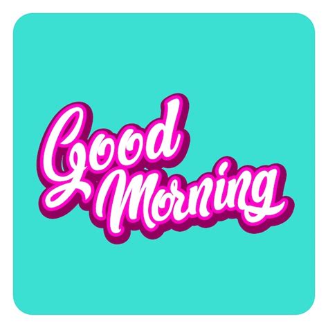 Premium Vector Good Morning Template Banner Lettering Words