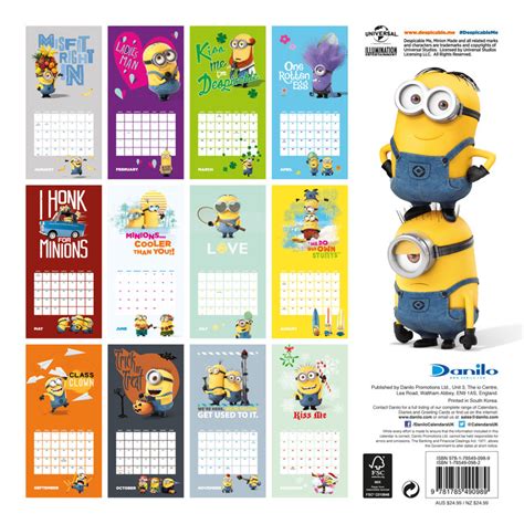 Despicable Me Calendar 2024 Debbi Ethelda