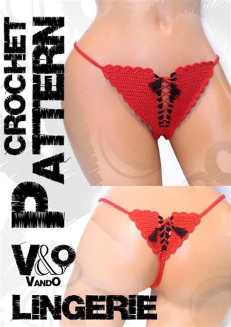 Crochet LINGERIE Pattern PDF Sexy Lingerie Crochet Underwear Pattern PDF Crochet Bikini Etsy