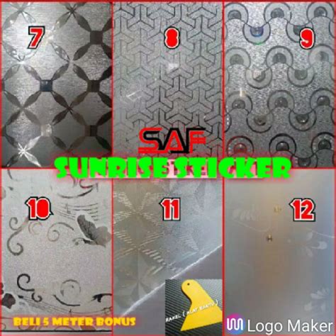 Jual Sticker Kaca Sandblast Motif Motif Gliter Kristal Transformer Toko