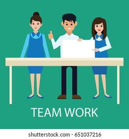 Business Concept Team Work Showing Team Stock Vector Royalty Free