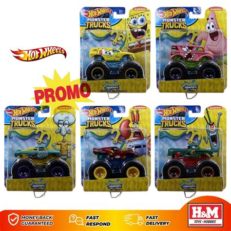 Jual Hot Wheels Monster Trucks Entertainment Themed SpongeBob