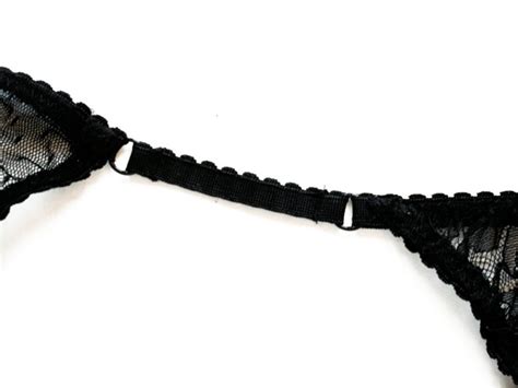 Black Lace Sheer Panties With Nude Lining Etsy