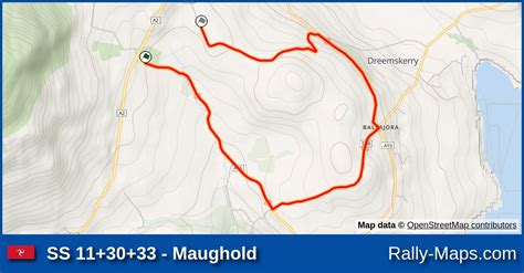 SS 11 30 33 Maughold Stage Map Manx International Rally 1991 ERC