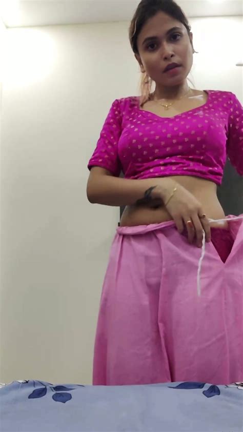 Bongonaari New Year Special Saree And Lingerie Strip And Rubbing Hairy Pussy Part