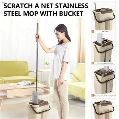 Scratch Anet Mop Tool Kit 360 2 in 1 Self-Wash Squeeze Dry | Lazada PH