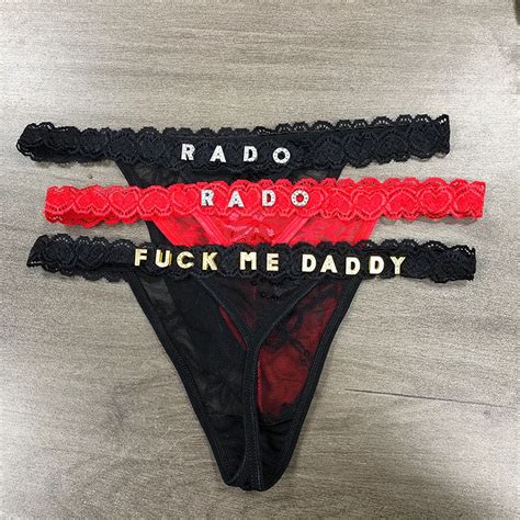 Custom Name Crystal Letter Sexy Lace Bikini G String Panties Diy Letters Underwear Waist Chain