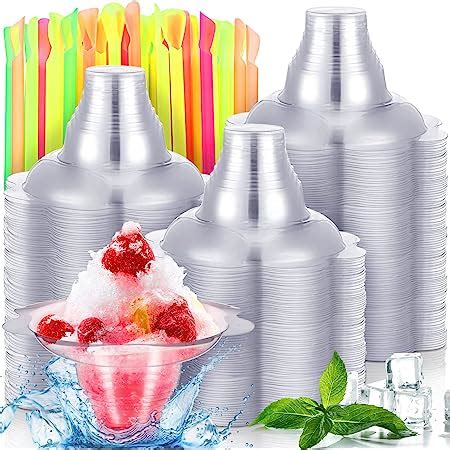 Amazon 150PCS Colorful Flower Snow Cone Cups With 150PCS Cone