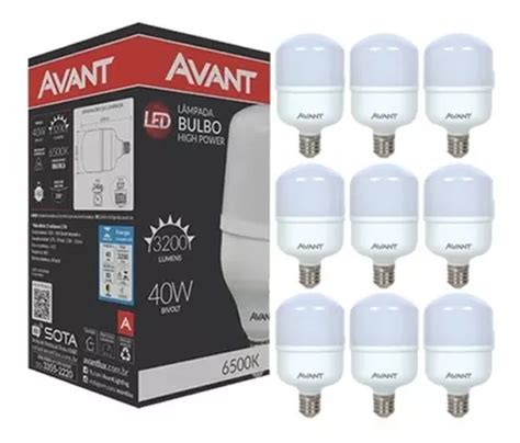 10 Lâmpada Led 40w Bulbo Alta Potencia E27 Branco Frio 6500k R 310 em