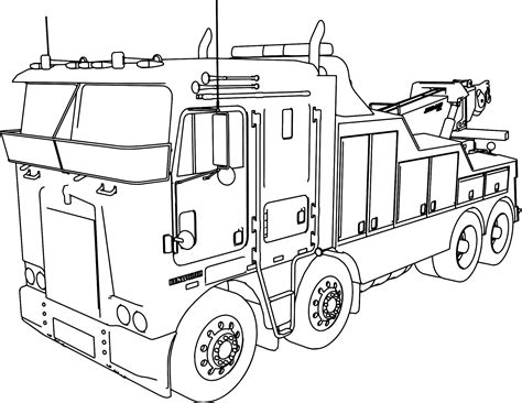 Semi Truck Coloring Pages At Free Printable