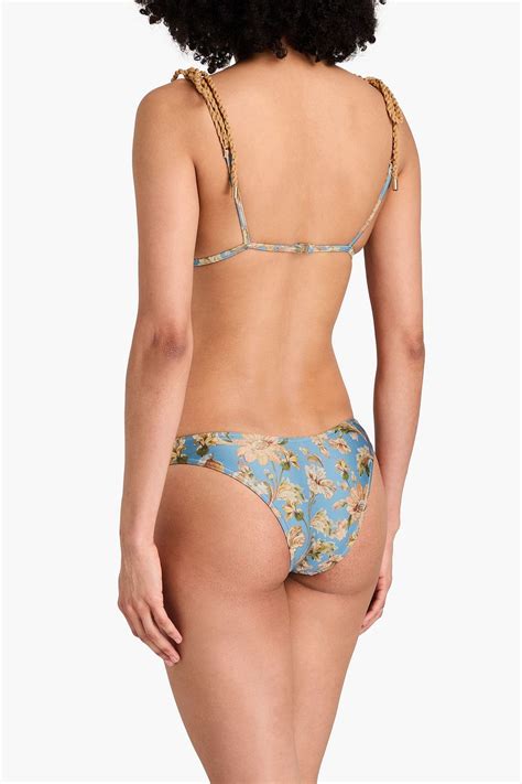 ZIMMERMANN Floral Print Triangle Bikini THE OUTNET