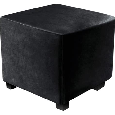 Housse De Pouf en Velours Extensible pour Repose Pieds Carré Housse De