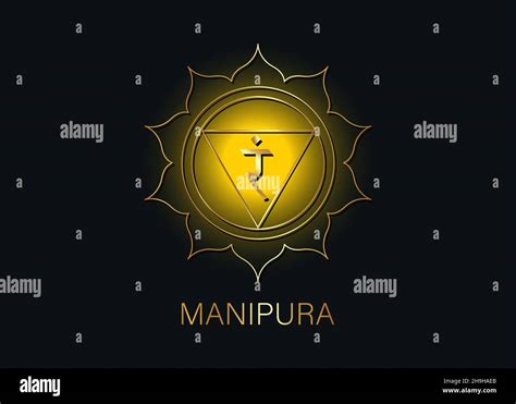 Manipura S Mbolo De Chakra Del Plexo Solar Plantilla De Logotipo