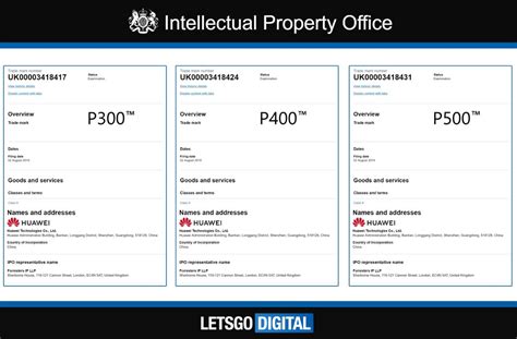 Huawei Applied Trademark For P100 P200 P300 P1000 Models Huawei