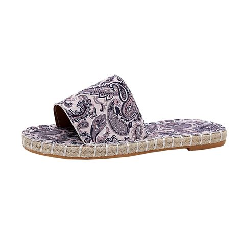 Yuhaotin Slippers For Women With Arch Support Closed Back Wide Toe Summer Fashion Printed