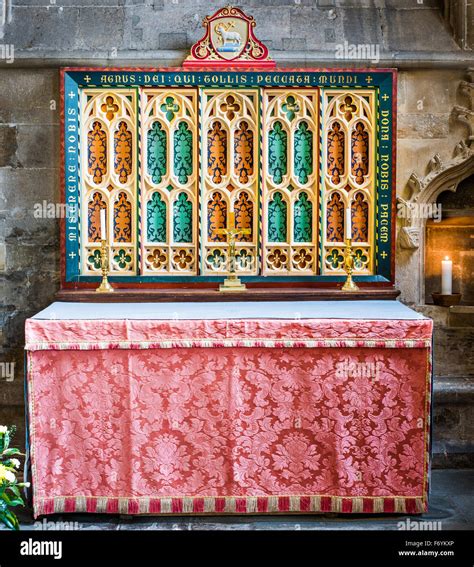 Medieval Altar At The Gothic Church Of St Andrew Which Is The