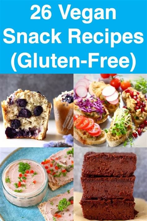 26 Vegan Snacks (Gluten-Free) | Vegan snack recipes, Vegan gluten free