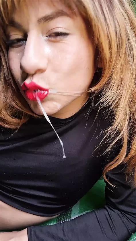 I M Eating My Own Cum Again Shemale Lingerie Lingerie Porn XHamster