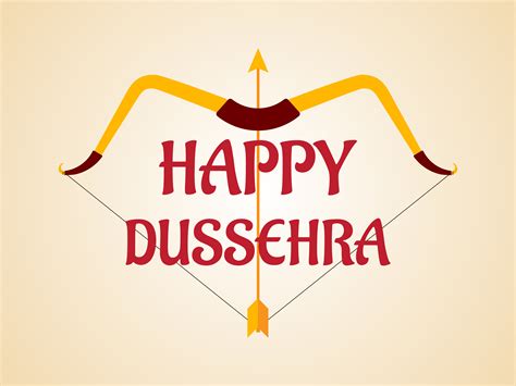 Happy Dussehra Festival Of India Decoration With Bow And Arrow