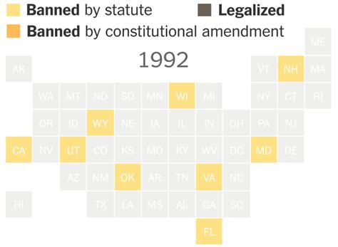 Urban Demographics How Gay Marriage Became Legal In The US State By State Year By Year