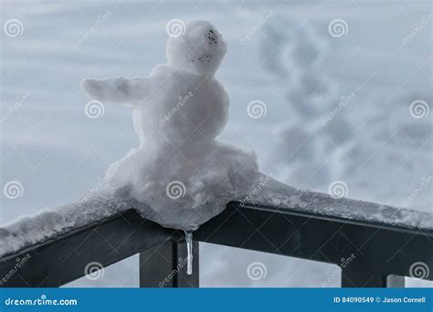 Miniature Snowman Stock Image Image Of Happy Naked 84090549