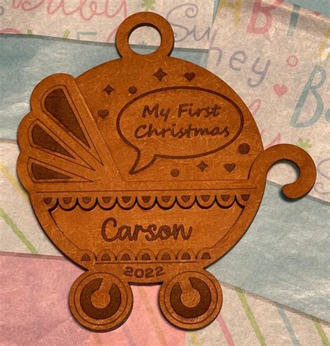 Babys First Christmas Carriage Personalized Ornament