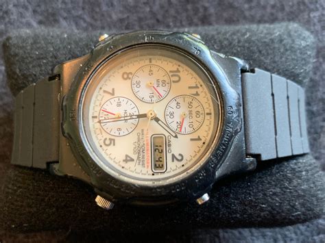 Vintage Casio Illuminator Chronograph Mwa Etsy