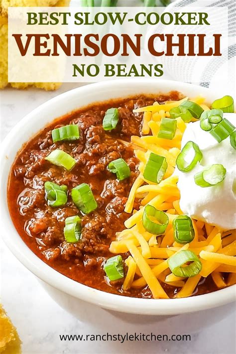 The Best Texas Style Deer Chili Recipe Made From Ground Venison Meat