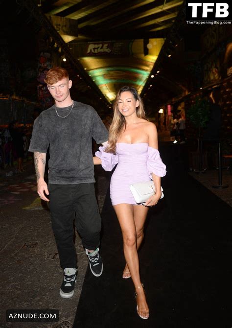 AJ Bunker Sexy Seen Shows Off Her Hot Tits And Legs AT The WHSKY Launch Party In London AZNude