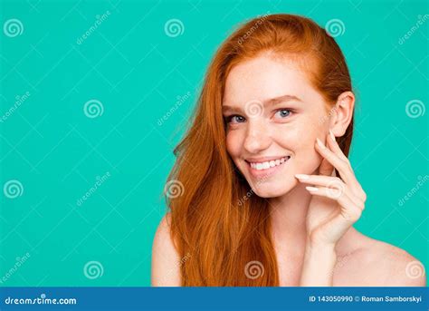 Close Up Portrait Of Nice Nude Positive Sweet Tender Adorable Ch Stock Photo Image Of Female