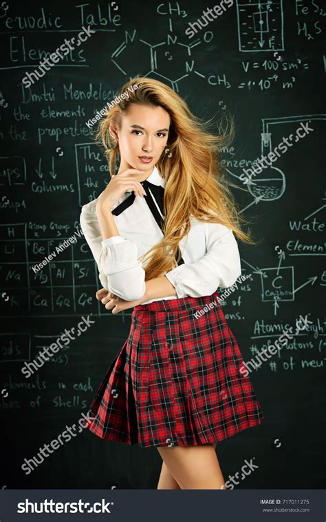 Pretty Student Girl Long Blonde Hair Stock Photo 717011275 Shutterstock