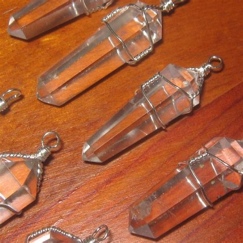 Wire Wrapped Quartz Etsy