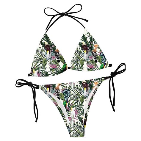 Yotmkgdo Tankini Swimsuits For Women Women S Swimsuit With Strap Printed Bikini Beach Split