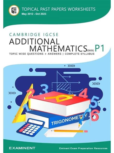 New Igcse Additional Mathematics Past Papers By Topic