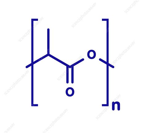 Polylactic Acid Bioplastic Chemical Structure Illustration Stock