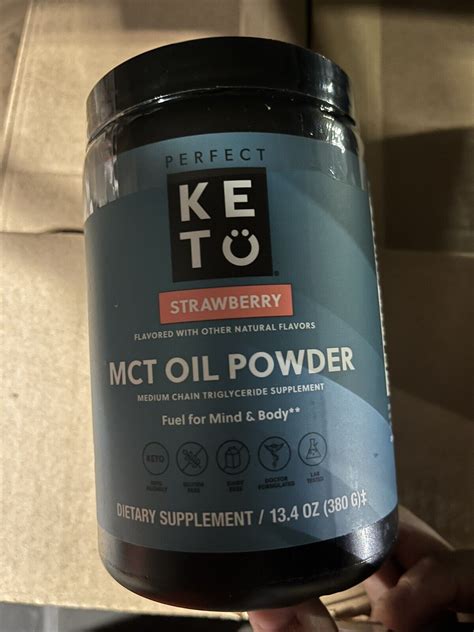 Perfect Keto MCT Oil Powder Strawberry Ketosis Supplement 12 2024 EBay