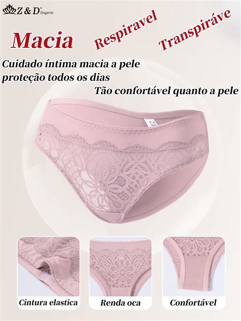 Lingerie Conjunto Sem Aro Bojo E Renda Calcinhatanga Zdlingerie