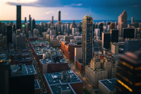 Un Paisaje Urbano Con Un Paisaje Urbano Y Un Edificio Con Un Cielo Azul