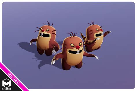 Mole Rat Cute Series | 3D Creatures | Unity Asset Store