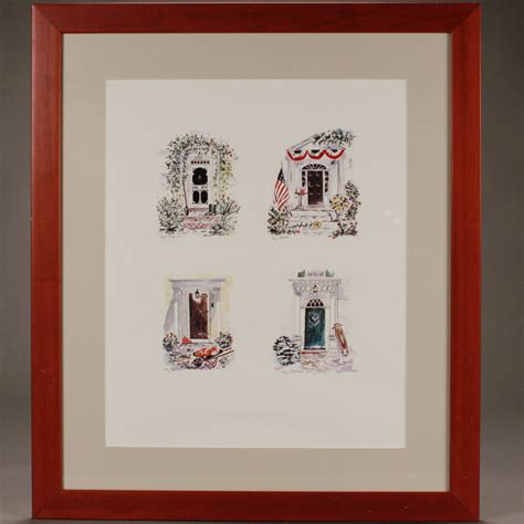 Lot 291 Terry C Rouke 4 Doorways Lithograph Signed In Plate Framed