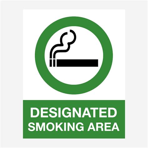 Premium Vector | Designated smoking area sign