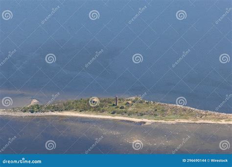 Aerial View Of Island Sorgu In The Parnu Bay Baltic Sea Estonia Stock