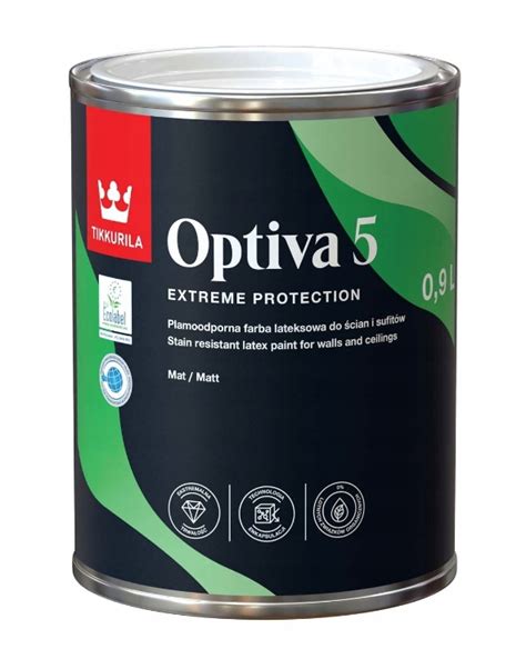 Tikkurila Optiva Matt 5 Baza A Farba Lateksowa 0 9l Optiva 5 Matt