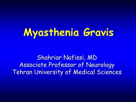 Ppt Myasthenia Gravis Powerpoint Presentation Free Download Id4691366