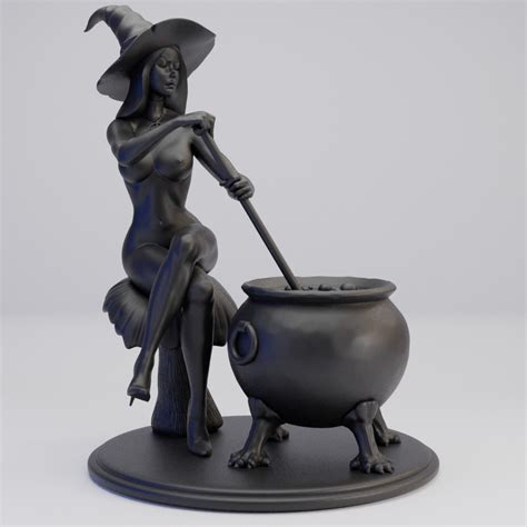 Hot Goblin ラベンダーヌード ミニチュア ホットゴブリン 魔女フィギュア